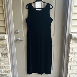 Elegant Velvet Black Sleeveless Maxi Dress